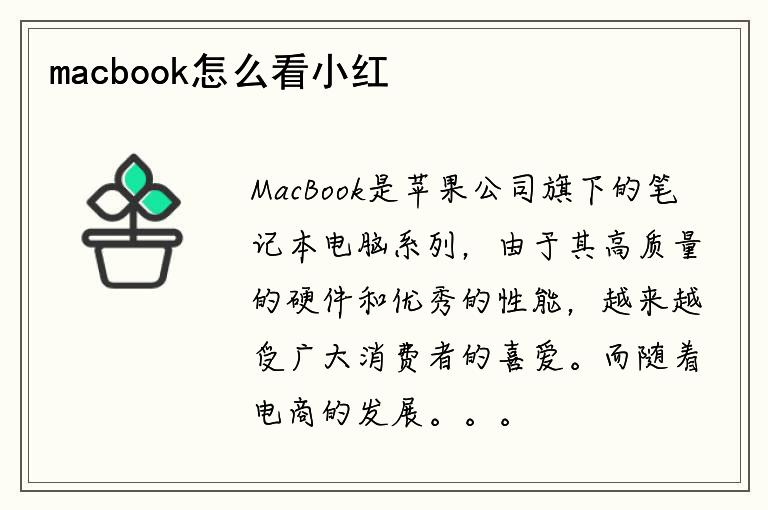 macbook怎么看小红书